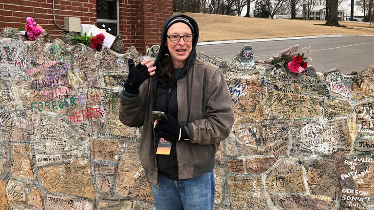 Sancelle Vance, 50, visited Graceland after Presley's death. Pic: AP