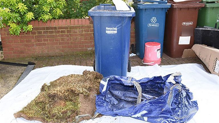 Undated family handout photo issued by the Metropolitan police of the wheelie bin where the body of Louise Kam was found