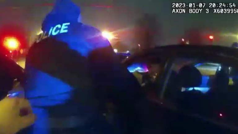 Tire Nichols dragged from his car by police
