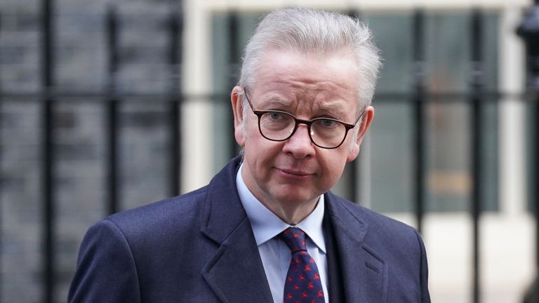 Minister for Levelling Up, Housing and Communities, Michael Gove leaving Downing Street, London, after a Cabinet meeting. Picture date: Tuesday January 17, 2023.
