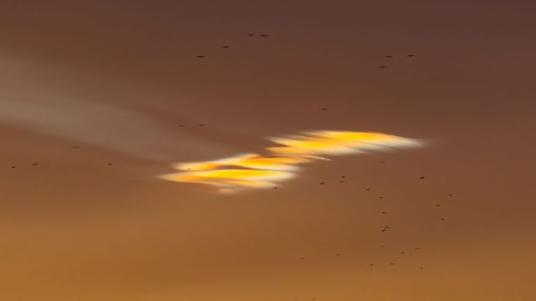 Nacreous clouds over Peterhead. Pic: Steven David McCarron. 