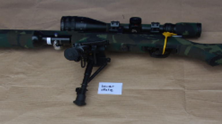 An air rifle was recovered from Lewin. Pic: West Midlands Police
