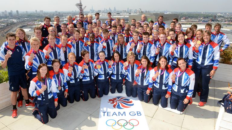 2012 Team GB athletes with their medals