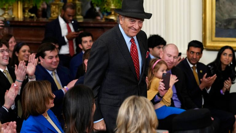 Mr Pelosi had surgery on his head and has worn a hat in recent public appearances. Pic: AP