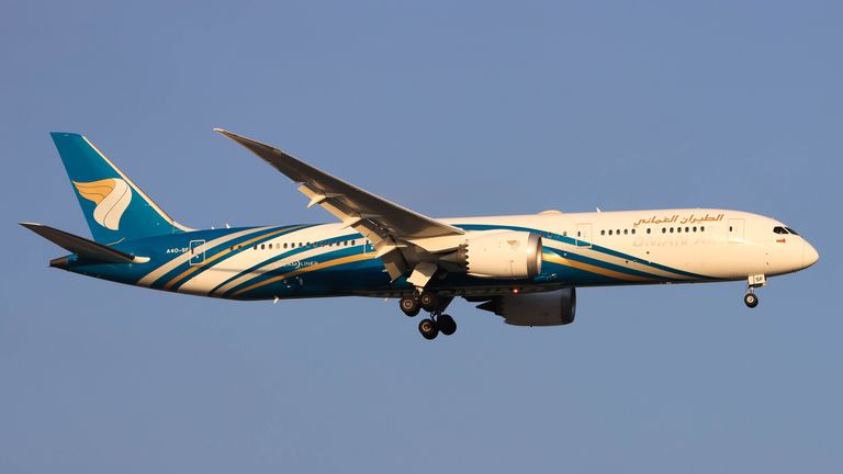 File image of the plane that flew to Heathrow from Muscat. Image taken in September 2022.
Pic:Andre Giam



