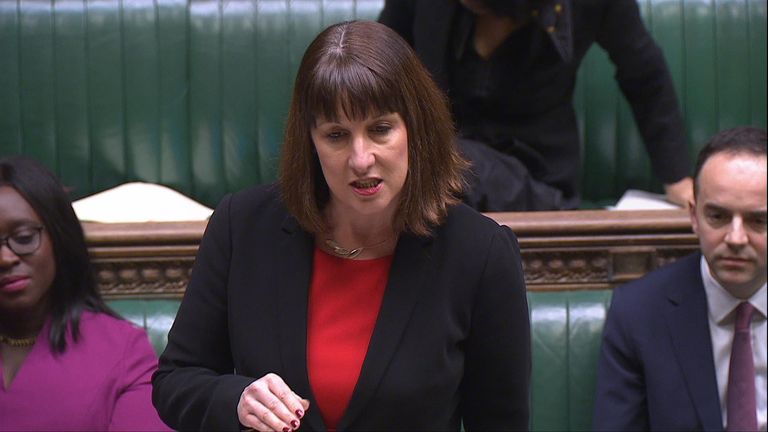 Shadow chancellor Rachel Reeves speaks in the Commons about the IMF forecast.
