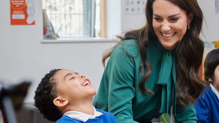 Kate at a primary school in east London

