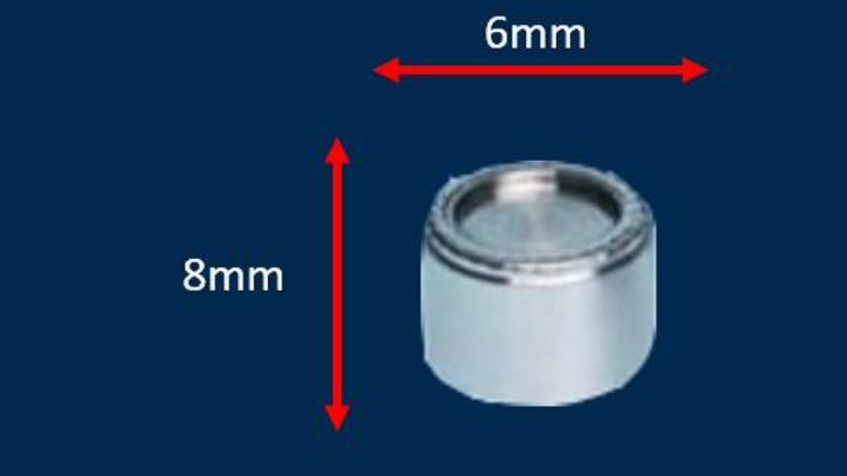 Radioactive capsule. Pic: Department of Fire and Emergency Services WA