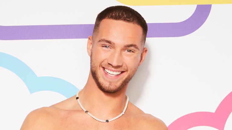 Ron Hall is Love Island&#39;s first ever partially sighted contestant. Pic: ITV