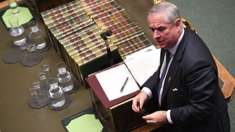 Sir Geoffrey Cox pictured when he was attorney general.  Pic: UK Parliament