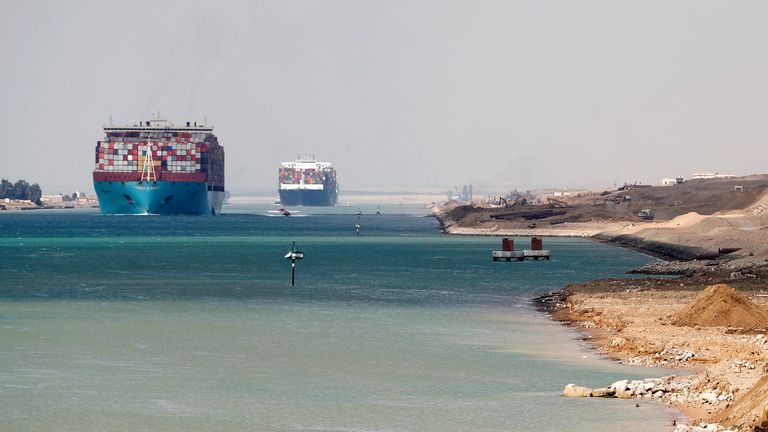 The canal is one of the world&#39;s busiest shipping lanes. File pic