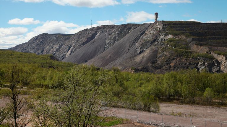 Kiruna in Arctic Sweden already houses the world&#39;s largest iron ore mine (pictured). Now, the biggest supply of rare earth metals ever found in Europe has also been found. Pic: dpa via AP