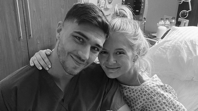 Tommy Fury and Molly-Mae Hague have announced the birth of thier first child. Pic: Molly-Mae Hague/Instagram 