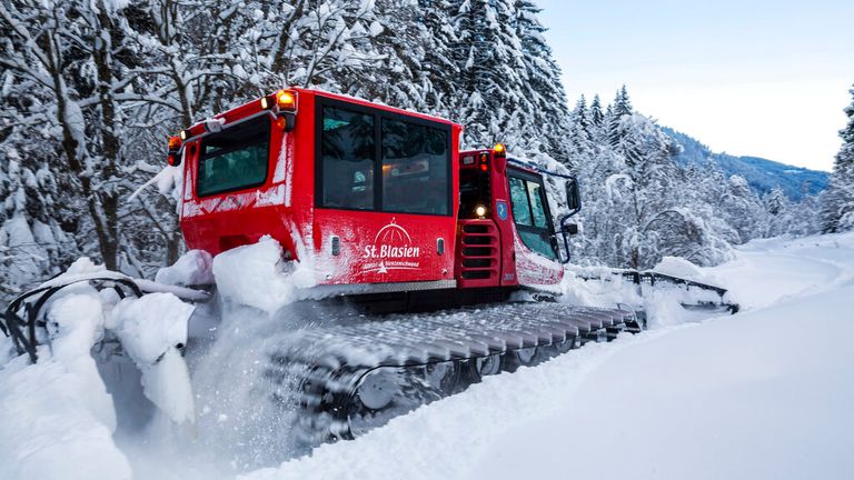Pistenbully snow plows from Germany.Photo: Associated Press