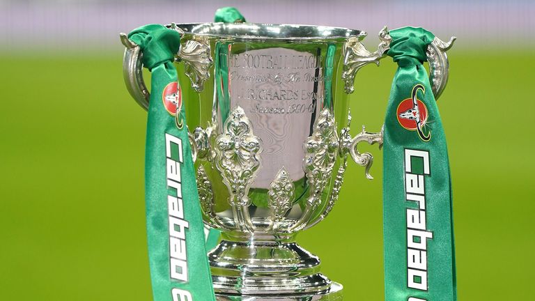 General view of the Carabao Cup trophy