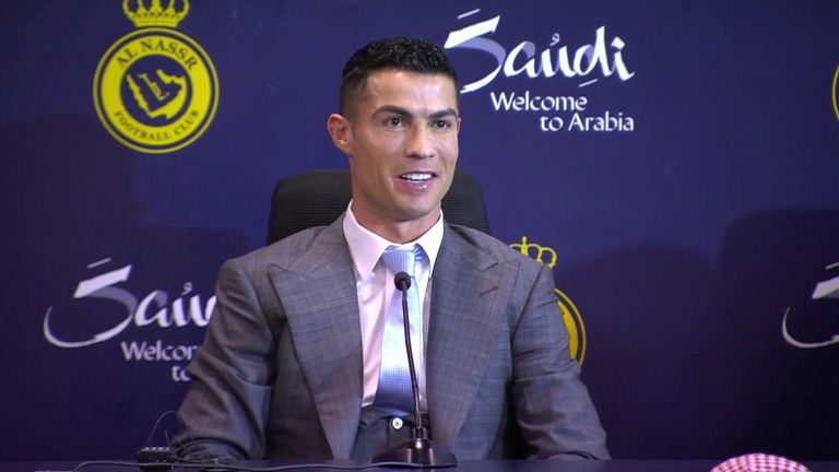 ¿Arabia Saudita o Sudáfrica?  El desliz de la rueda de prensa de Cristiano Ronaldo |  Vídeo |  Ver programa de televisión