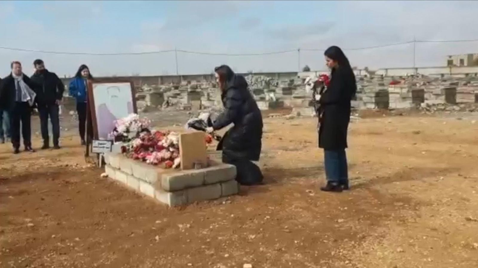 Angelina Jolie visits Yazidi mass grave site in Iraq with Nobel Prize  winner Nadia Murad | World News | Sky News