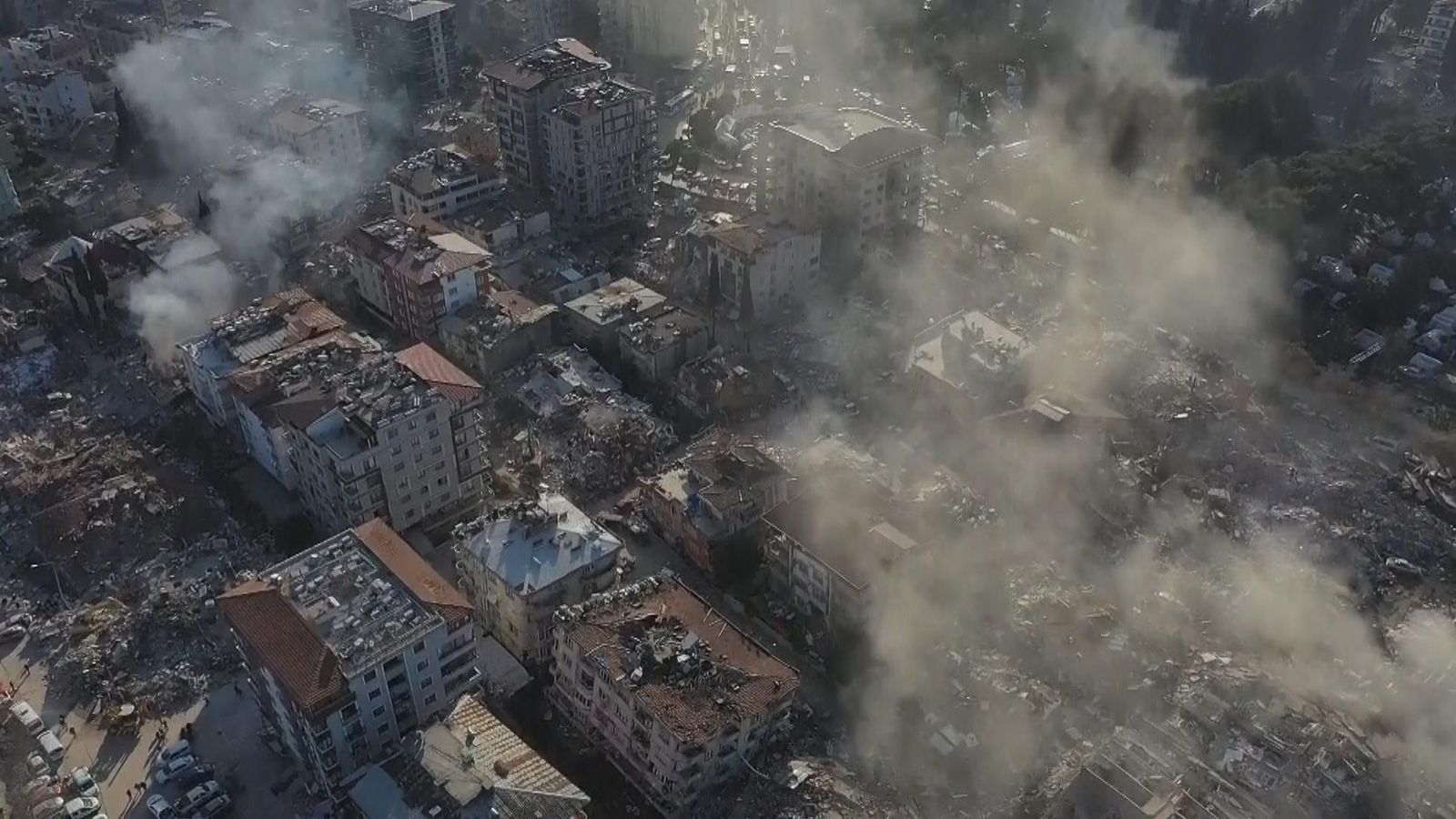 TurkeySyria earthquake Aerial footage shows devastation in Turkish