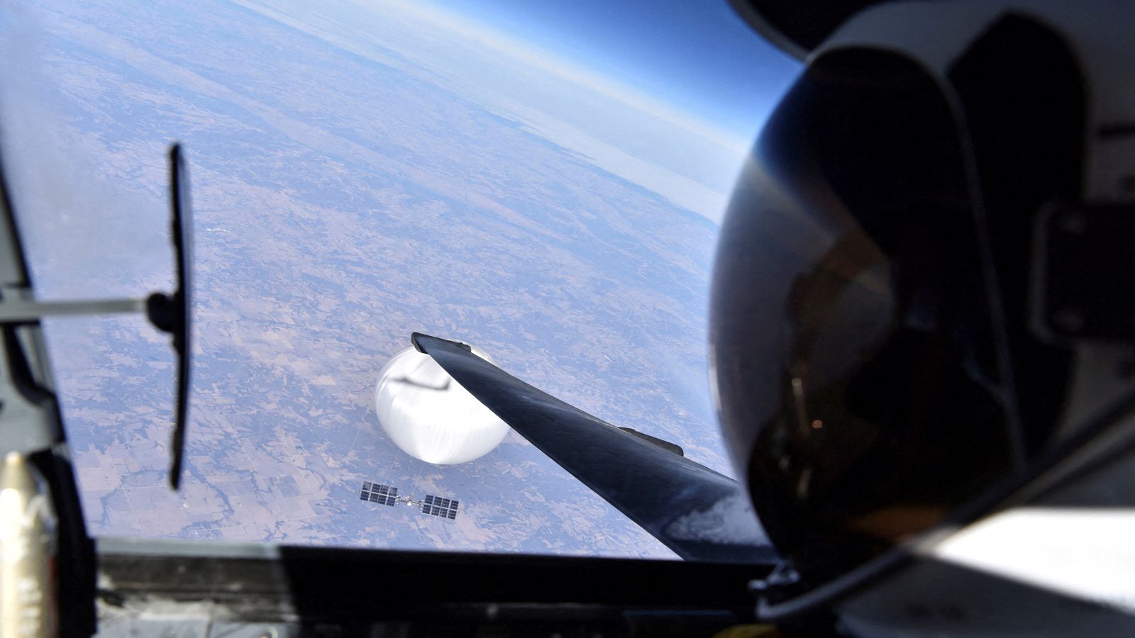 US releases photo of Chinese 'spy balloon' taken by pilot before it was shot down