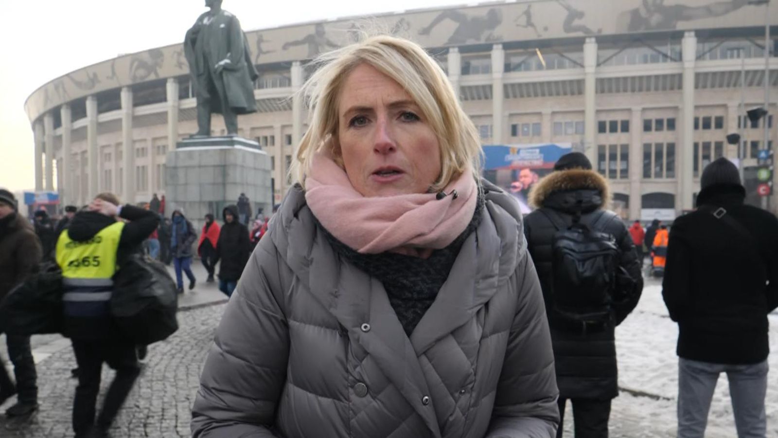 Ukraine War: Sky's Diana Magnay outside venue of patriotic stadium ...