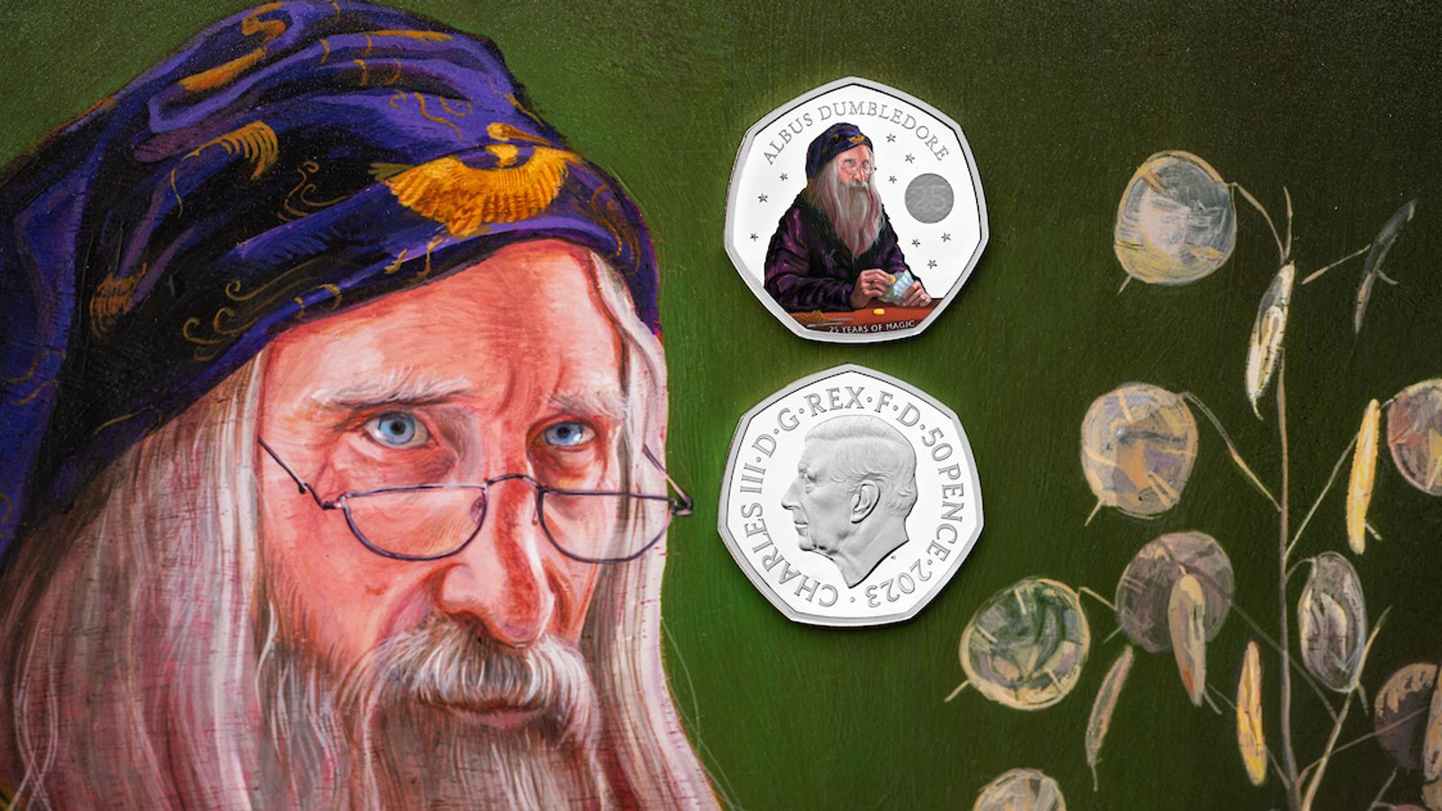 Dumbledore joins King Charles on special 50p coin in Harry Potter-themed collection