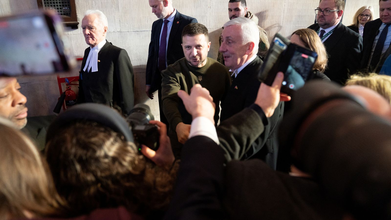 Zelenskyy cheered as he says 'freedom will win' during historic address to UK parliament