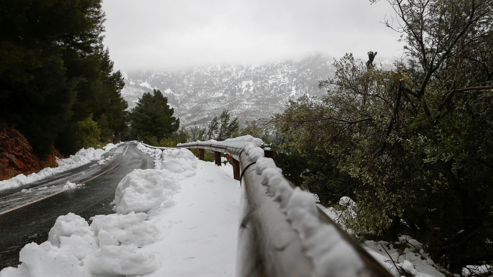 Mallorca hit by heavy snow as Storm Juliette hits Spain bringing