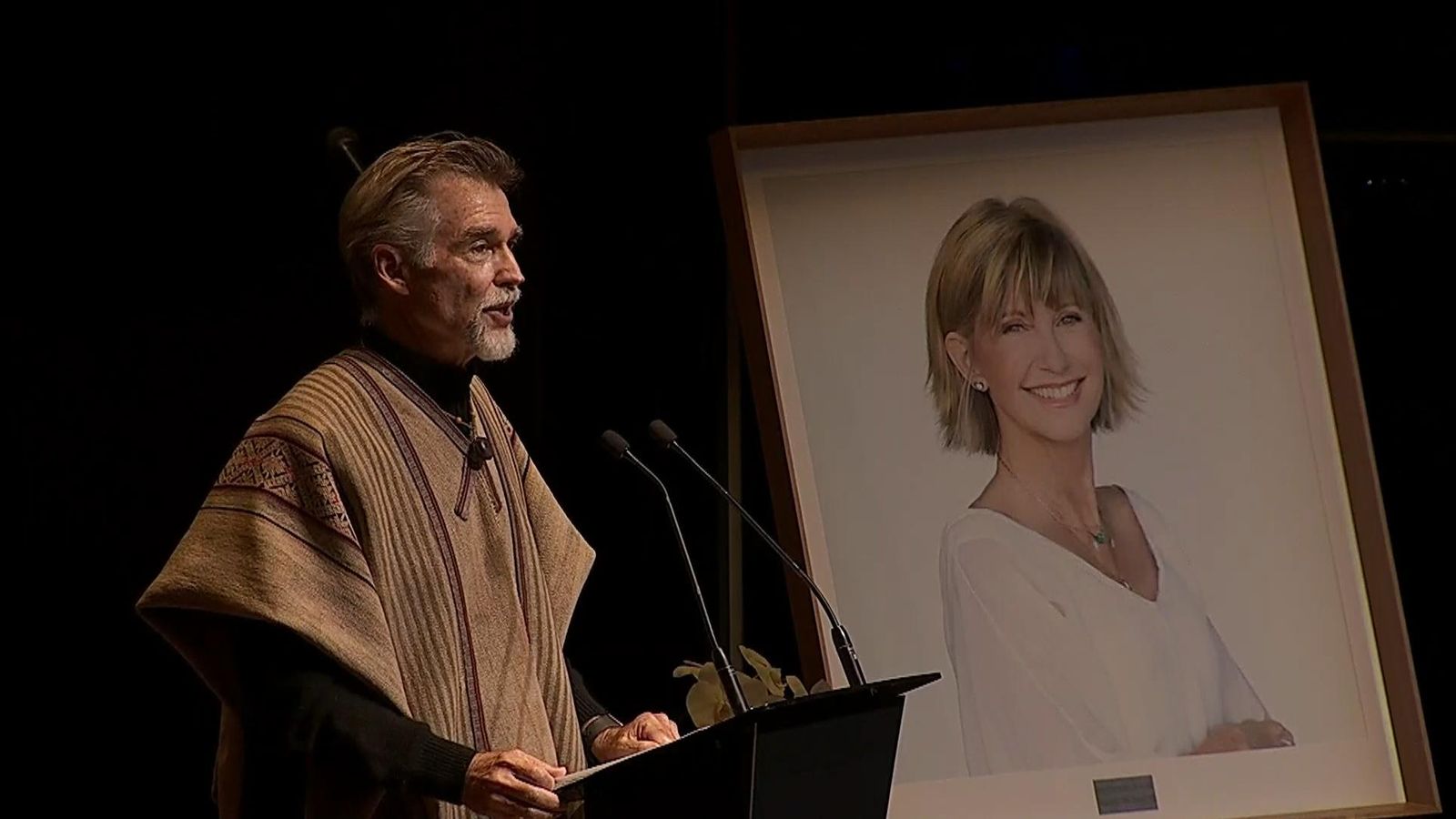 Dame Olivia Newton-John remembered at state memorial as tributes paid by Dolly Parton and Elton John 