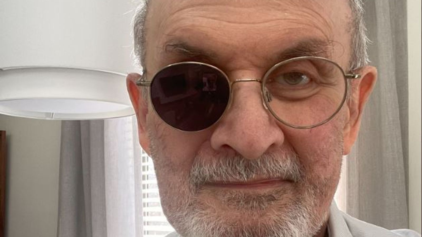 'I'm lucky and grateful': Salman Rushdie shares picture of himself after first interview since brutal attack