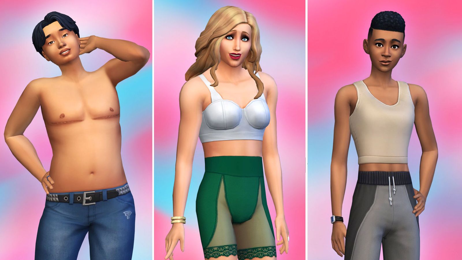 The Sims 4: Life simulation video game adds top surgery scars, hearing aids and binders to character choices