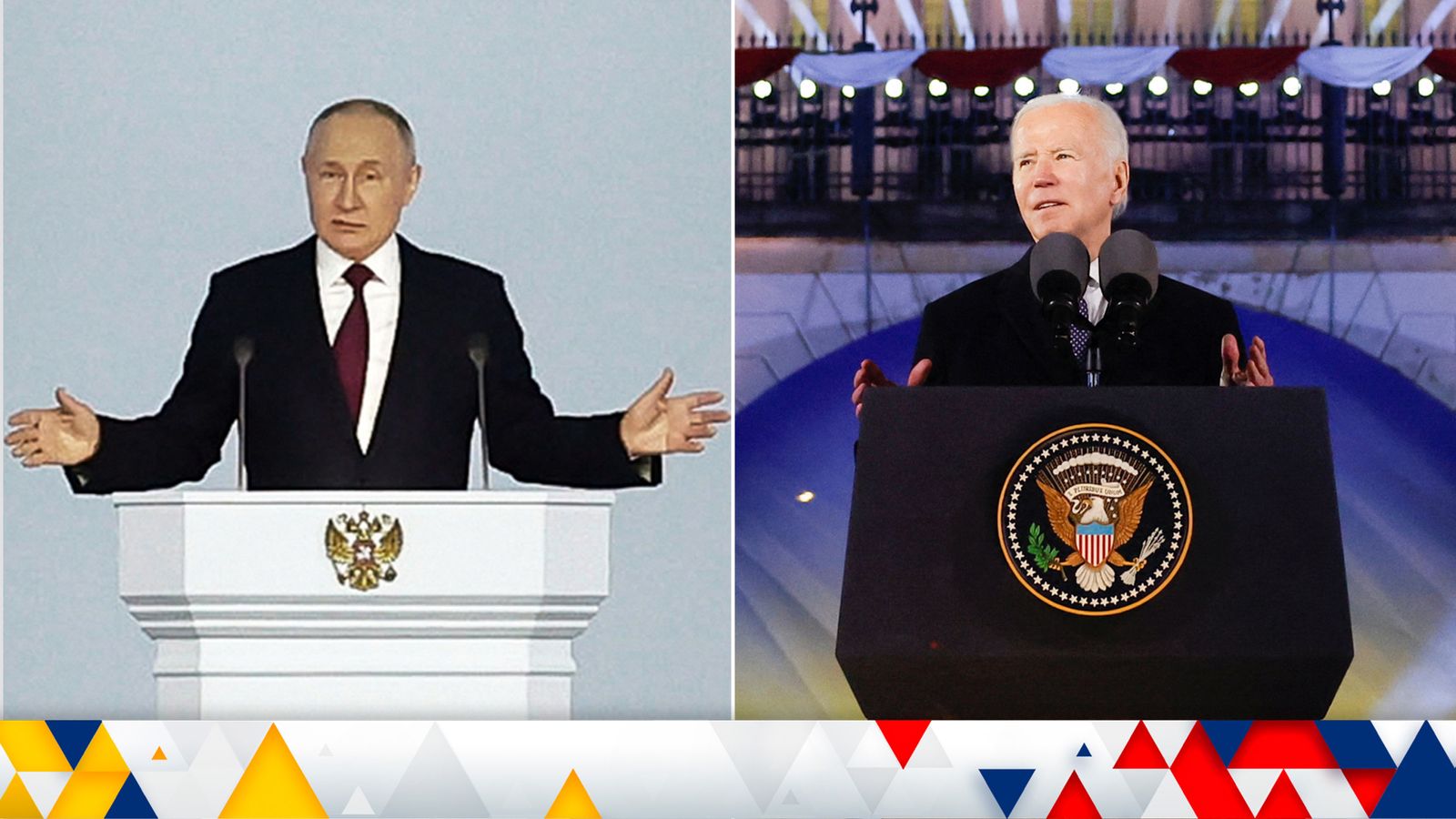 Ukraine war: Biden says Kyiv's allies have 'iron will' as Putin suspends key nuclear treaty