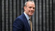 Deputy Prime Minister and Justice Secretary Dominic Raab outside Downing Street 