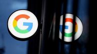 FILE PHOTO: The logo for Google LLC is seen at the Google Store Chelsea in Manhattan, New York City, U.S., November 17, 2021. REUTERS/Andrew Kelly/File Photo/File Photo