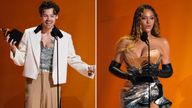 Harry Styles won the Grammy for best album, for Harry&#39;s House, while Beyonce broke records with her 32nd award. Pic: AP/Reuters