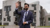 Scottish National Party leadership candidate Humza Yousaf during a television interview outside the Scottish Parliament at Holyrood, Edinburgh. Picture date: Wednesday October 26, 2022.