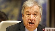 UN Secretary-General Antonio Guterres Pic: Salvatore Di Nolfi/Keystone/AP
