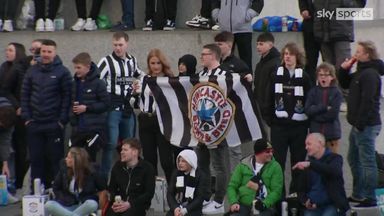 Newcastle fans take over Trafalgar Square!