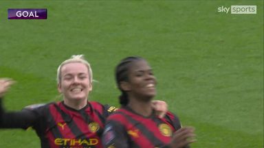 Shaw gives Manchester City the lead with her 10th goal of season