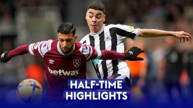 Half-time Highlights: Newcastle 1-1 West Ham