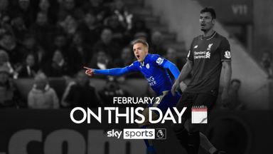 On This Day: Vardy's 30-yard volley against Liverpool!