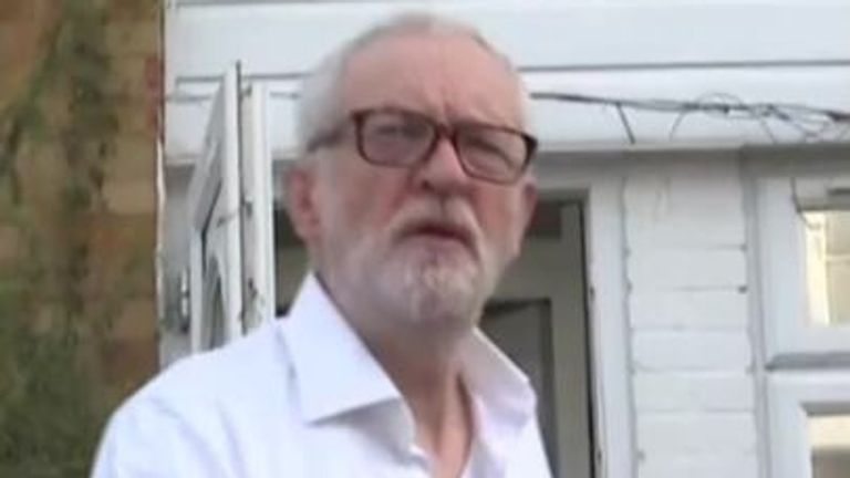 Jeremy Corbyn is questioned outside his home after the Labour leader says he won&#39;t stand at the next election. When Asked about Mr Corbyn, Sir Keir said: &#39;Let me be very clear about that - Jeremy Corbyn will not stand for Labour at the general election as a Labour Party candidate.&#39;