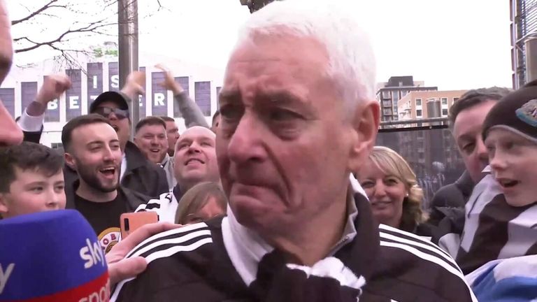 Emotional Newcastle in tears on Wembley Way hours before final! | Video Watch Show | Sky Sports
