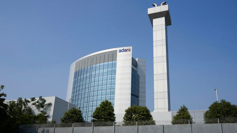 Adani Corporate House in Ahmedabad. Pic: AP