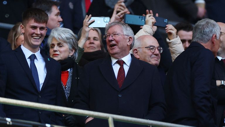 Sir Alex Ferguson was at Wembley Stadium