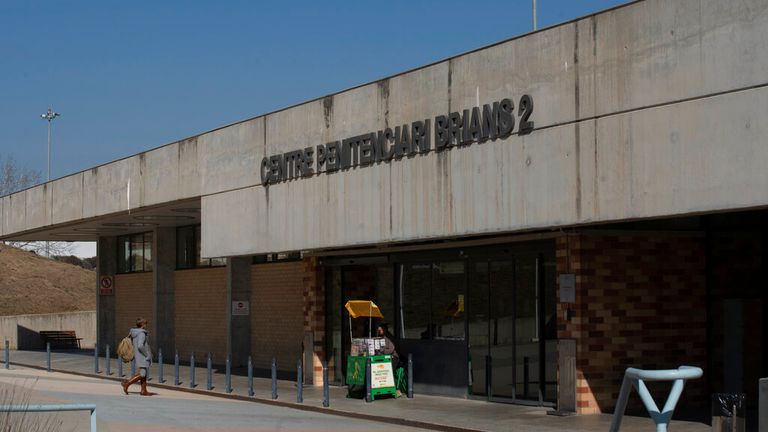 Entrance of the penitentiary center Brians 2, where the former F.C Barcelona player Dani Alves is imprisoned, on February 17, 2023, in San Esteban Sasroviras, Barcelona, Catalonia (Spain). Yesterday, February 16, the Barcelona Court of Appeal held a hearing to address the appeal to the pre-trial detention of footballer Dani Alves for allegedly sexually assaulting a woman at the Sutton nightclub. Alves has been in provisional prison without bail since January 20 and his lawyer, Crist..bal Martell, presented an appeal to the 15th Court of Instruction -which investigates the case- asking for his provisional release until the trial, while the Prosecutor&#39;s Office and the private accusation, which represents the complainant, want him to remain in prison because to leave him in provisional release would be &#39;&#39;an attack on the psychological integrity of the complainant&#39;&#39;. At this moment, he is waiting for the Audiencia of Barcelona to resolve his appeal with which he has asked to be in provisional freedom until the trial. 17 FEBRUARY 2023;BRIANS 2;JAIL;BARCELONA;LAWYER;PENITENTIARY CENTER: SEXUAL AGGRESSION;RAPE David Zorrakino / Europa Press 02/17/2023 (Europa Press via AP)