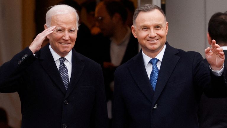 Ukraine War: US President Joe Biden in Warsaw after surprise Kyiv stop |  World News | Sky News