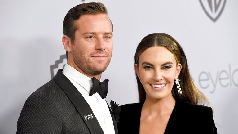 Armie Hammer and Elizabeth Chambers. Pic: Chris Pizzello/Invision/AP