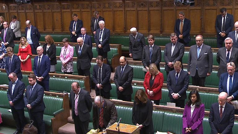 Minute of silence held for the first female Speaker of the House of Commons, Betty Boothroyd