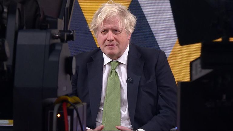Boris Johnson was interviewed by Sky&#39;s Mark Austin