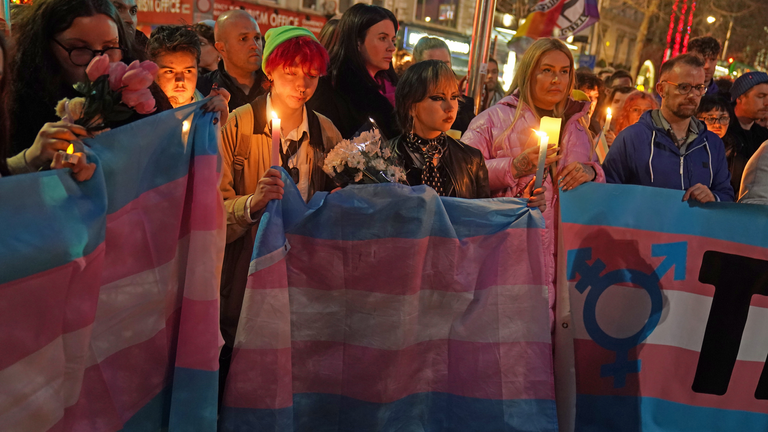 Mourners gathered on O&#39;Connell Street in Dublin